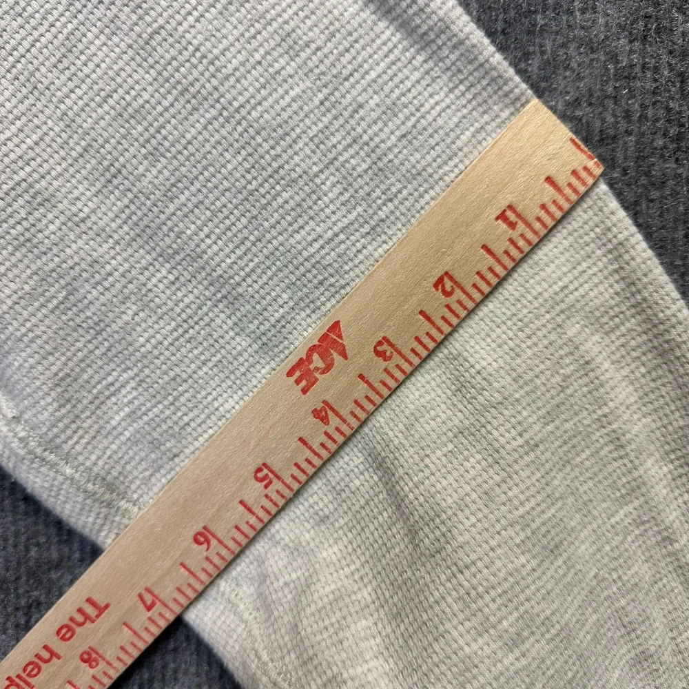 Polo Ralph Lauren Mens XL Grey Waffle Knit Thermal Henley Sleepwear Shirt L/S
